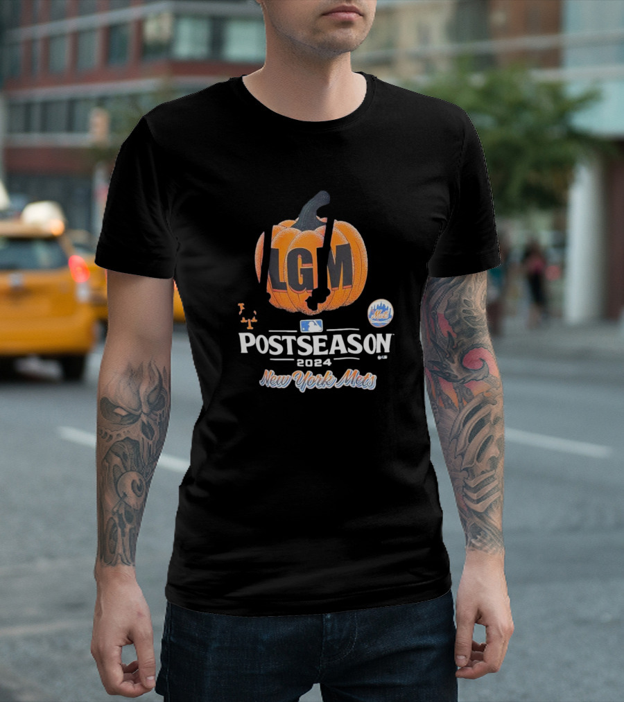 LGM Mets Pumpkin MLB Postseason 2024 New York Mets T-Shirt