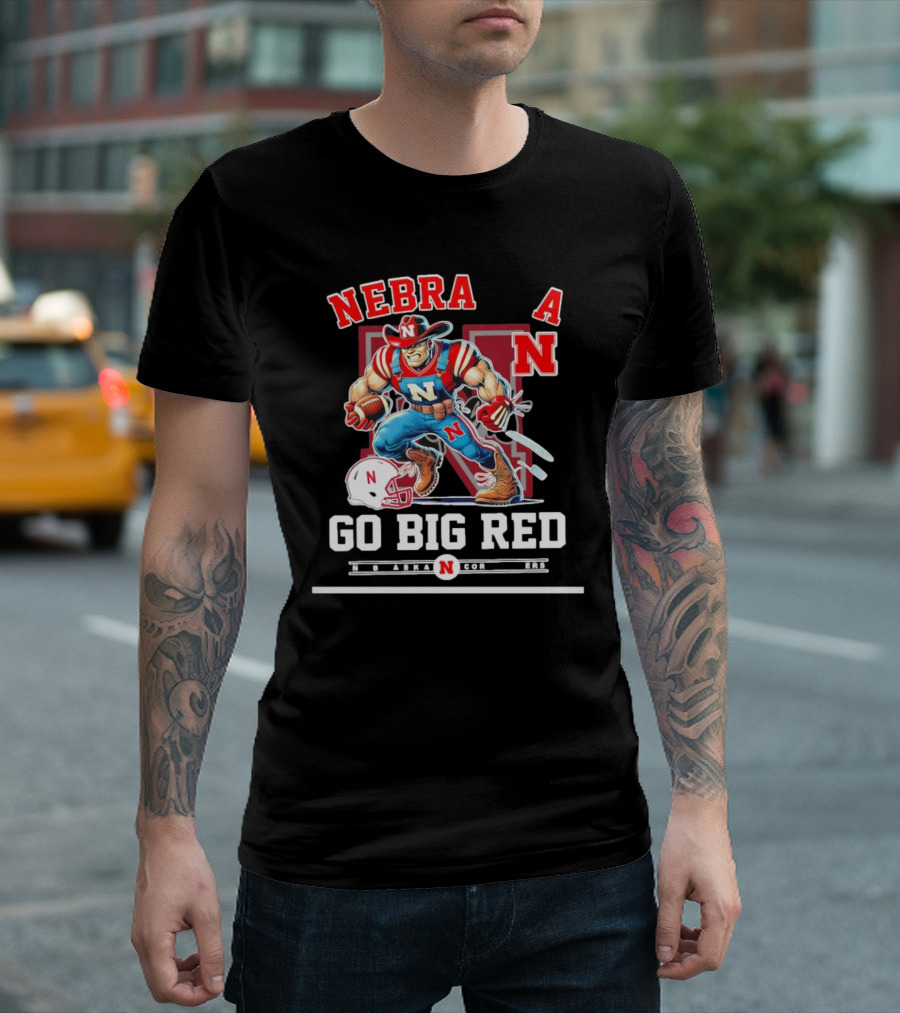 Nebraska Cornhuskers Go Big Red Football Nebraskan Power Player T-Shirt