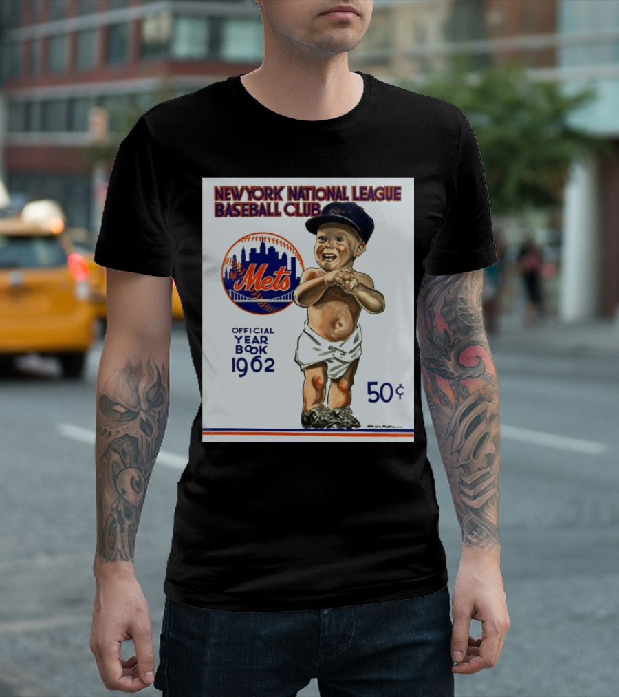 New York National League Baseball Club Mets 1962 Year Book Vintage 50¢ T-Shirt