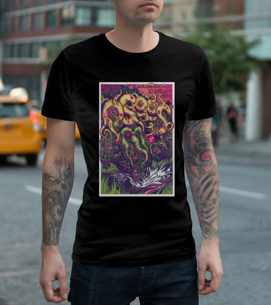 Osees Live at The Beachland Ballroom Cleveland Ohio October 20 2024 Psychedelic T-Shirt