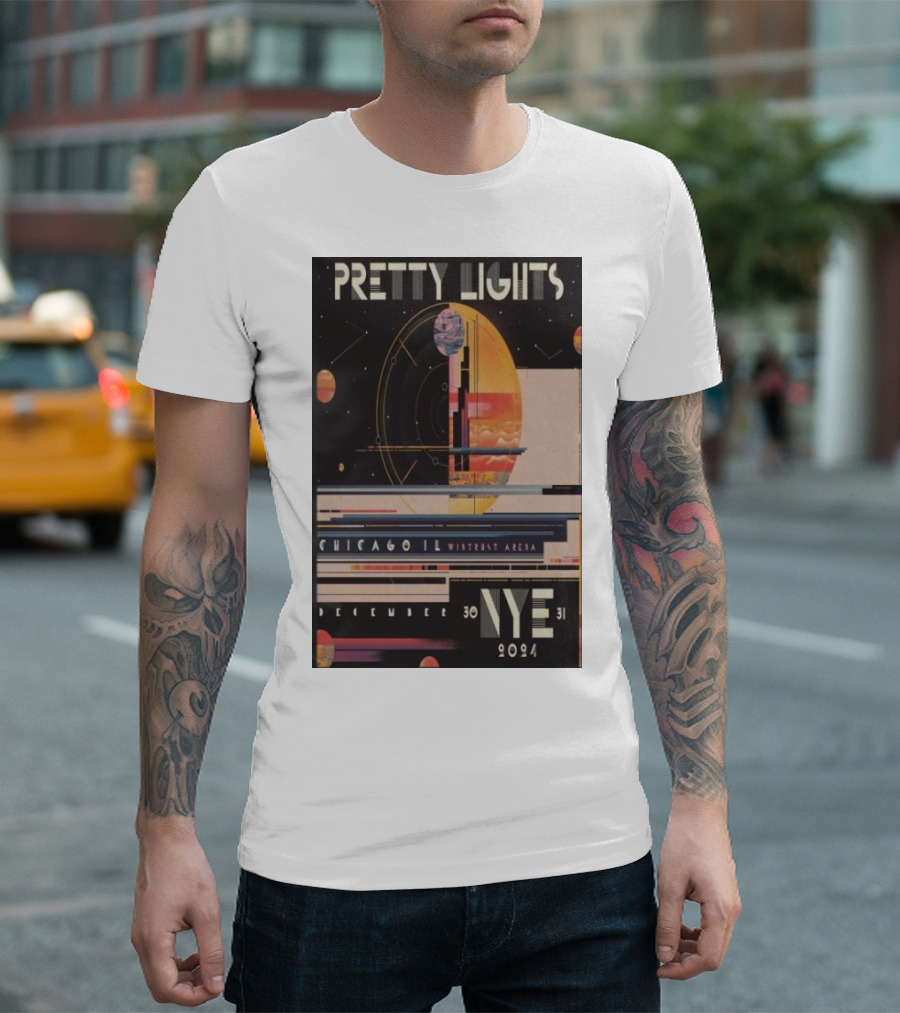 Pretty Lights Wintrust Arena Chicago IL December 30-31 NYE 2024 Tour T-Shirt