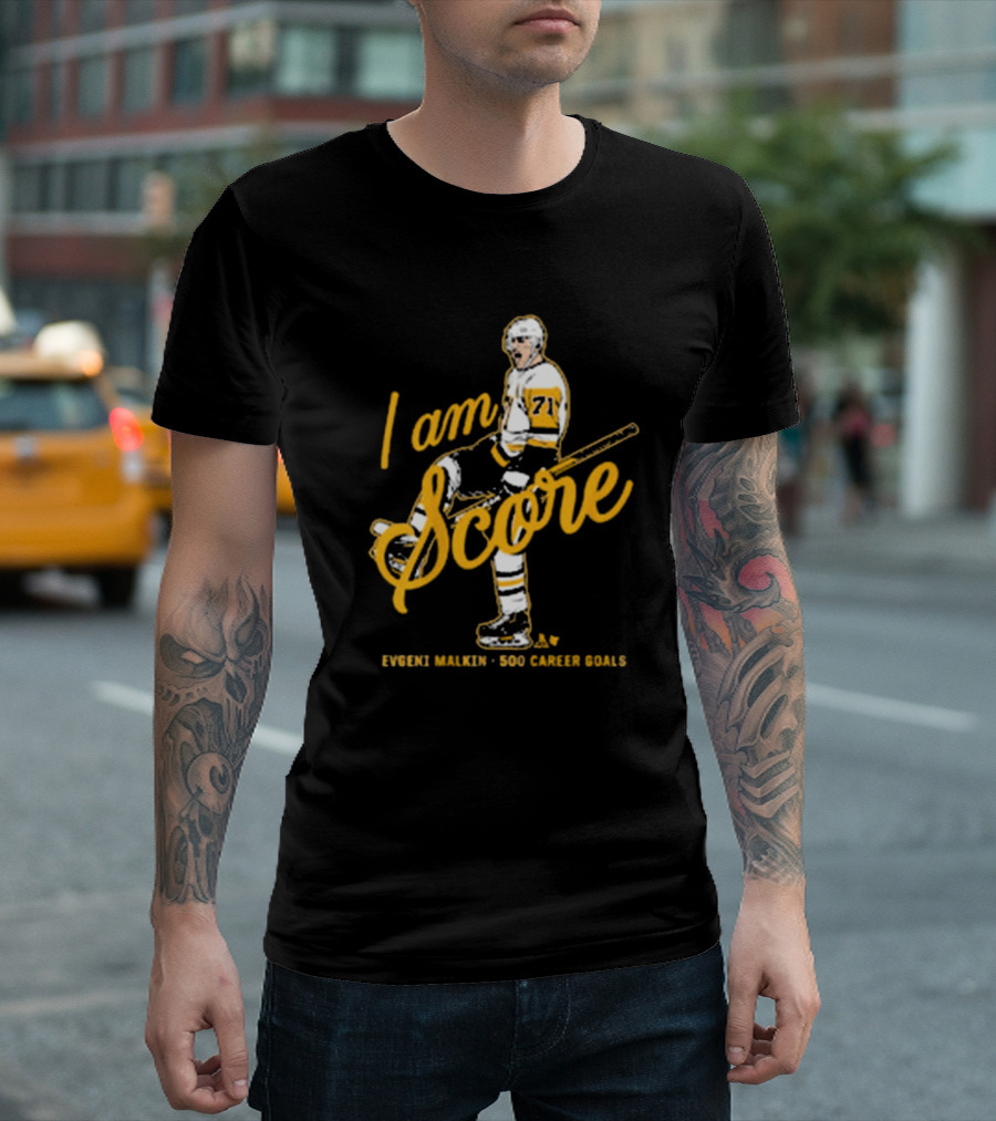 Evgeni Malkin I Am Score 500 Career Goals Pittsburgh Penguins NHL T-Shirt