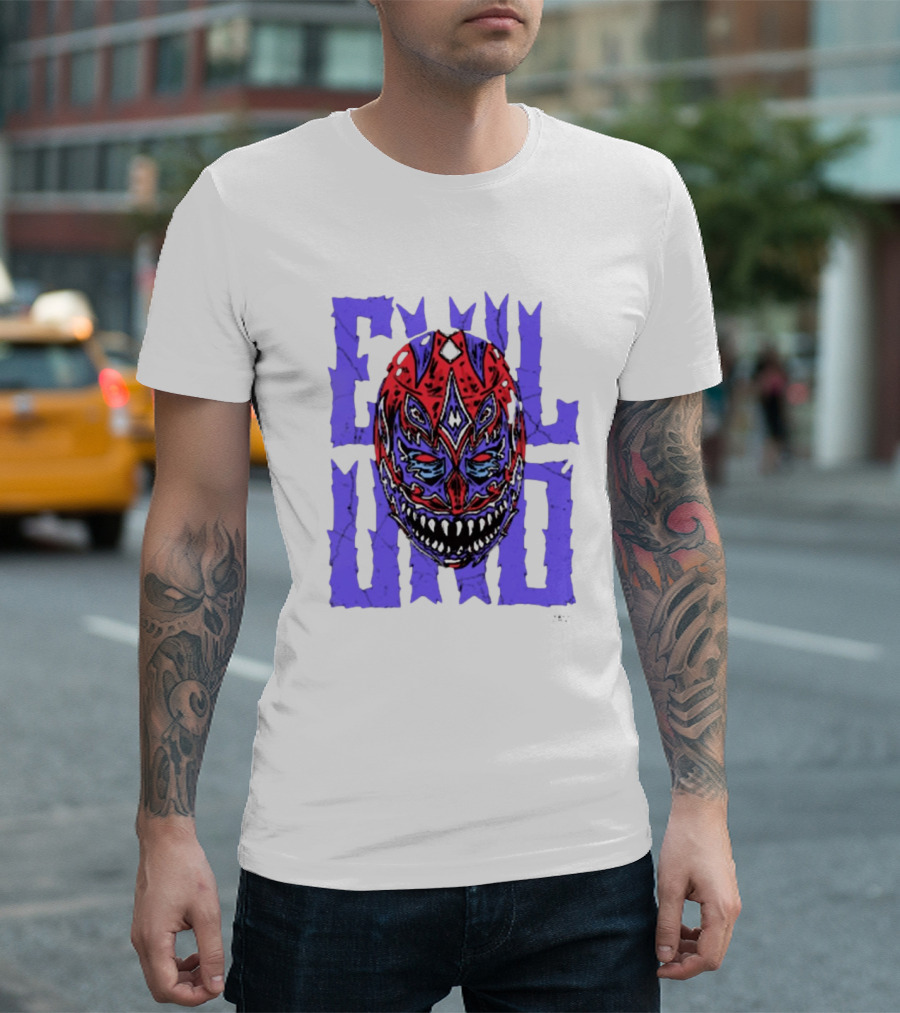 Evil Uno Mask Monster AEW T-Shirt