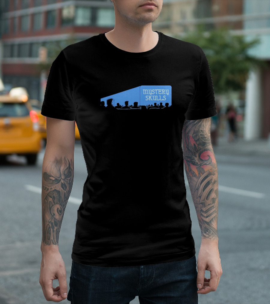 Mystery Skulls Halloween Cinema Shadows T-Shirt