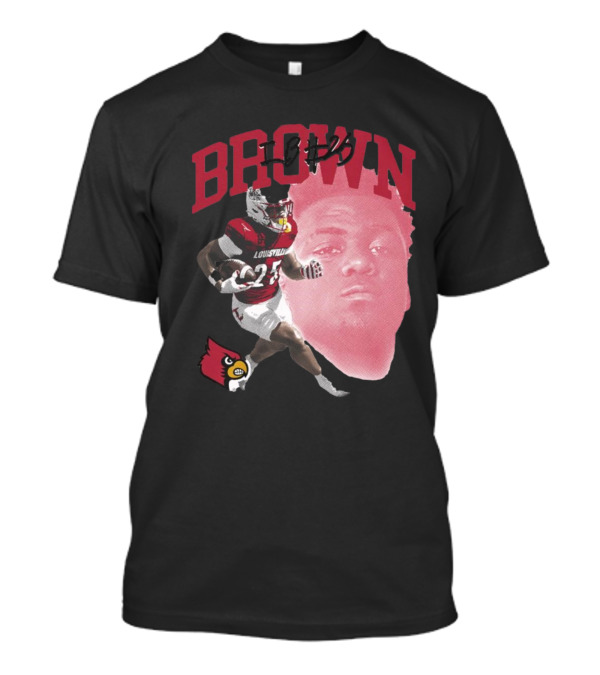 Brown IB #25 Louisville Cardinals Football Player T-Shirt