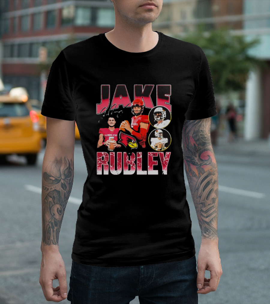 Jake Rubley Illinois State Redbirds Football 90s T-Shirt
