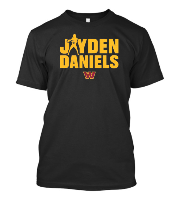Jayden Daniels Washington Commanders NFL Play Motion T-Shirt