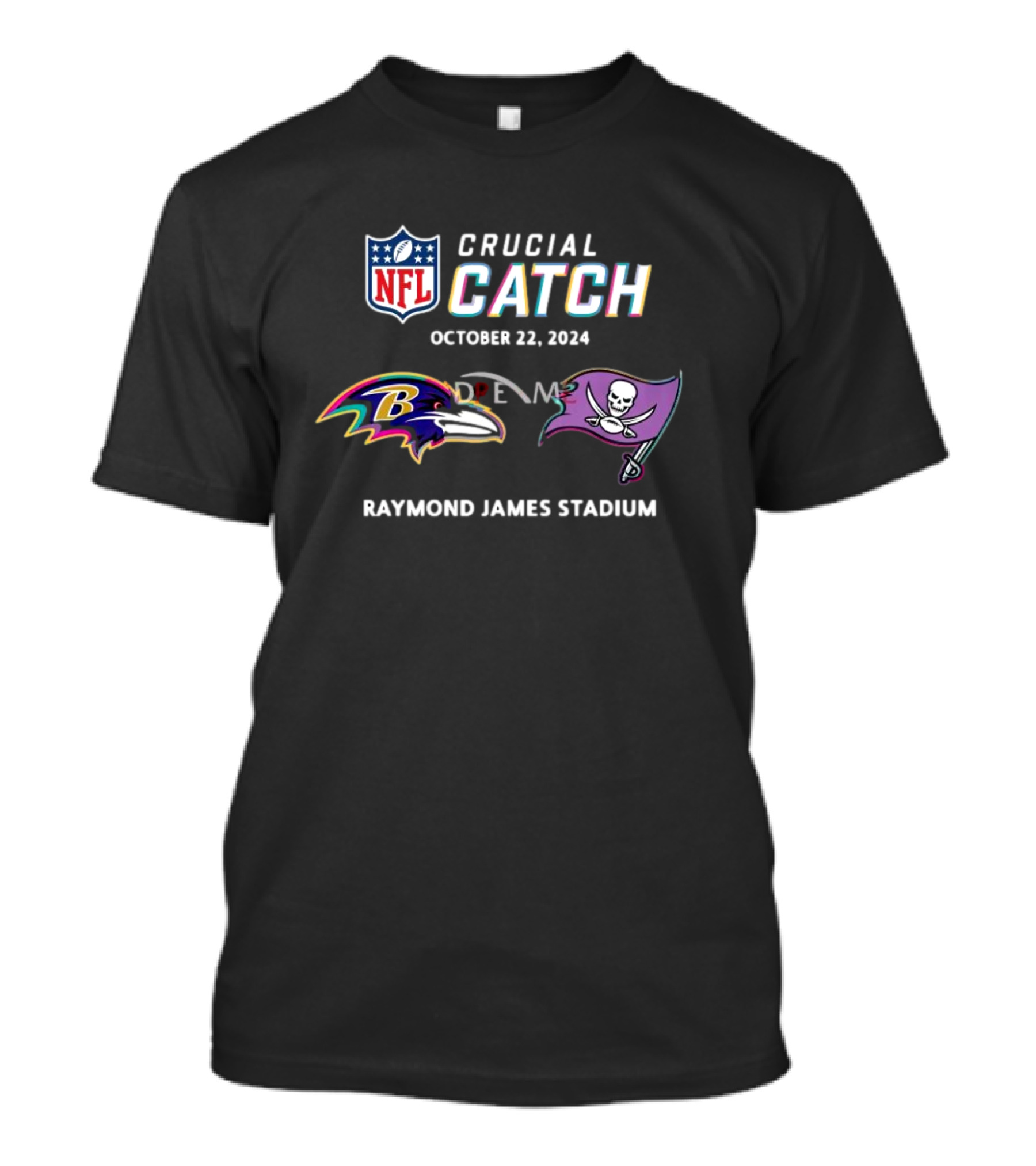 NFL Crucial Catch Baltimore Ravens Vs Tampa Bay Buccaneers Raymond James Stadium October 22, T-Shirt