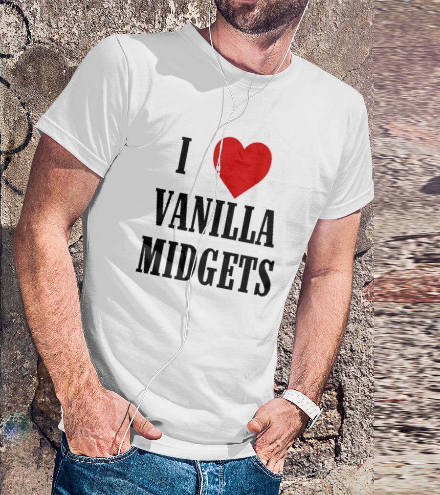 Nick Aldis I Love Vanilla Midgets I Heart Red T-Shirt