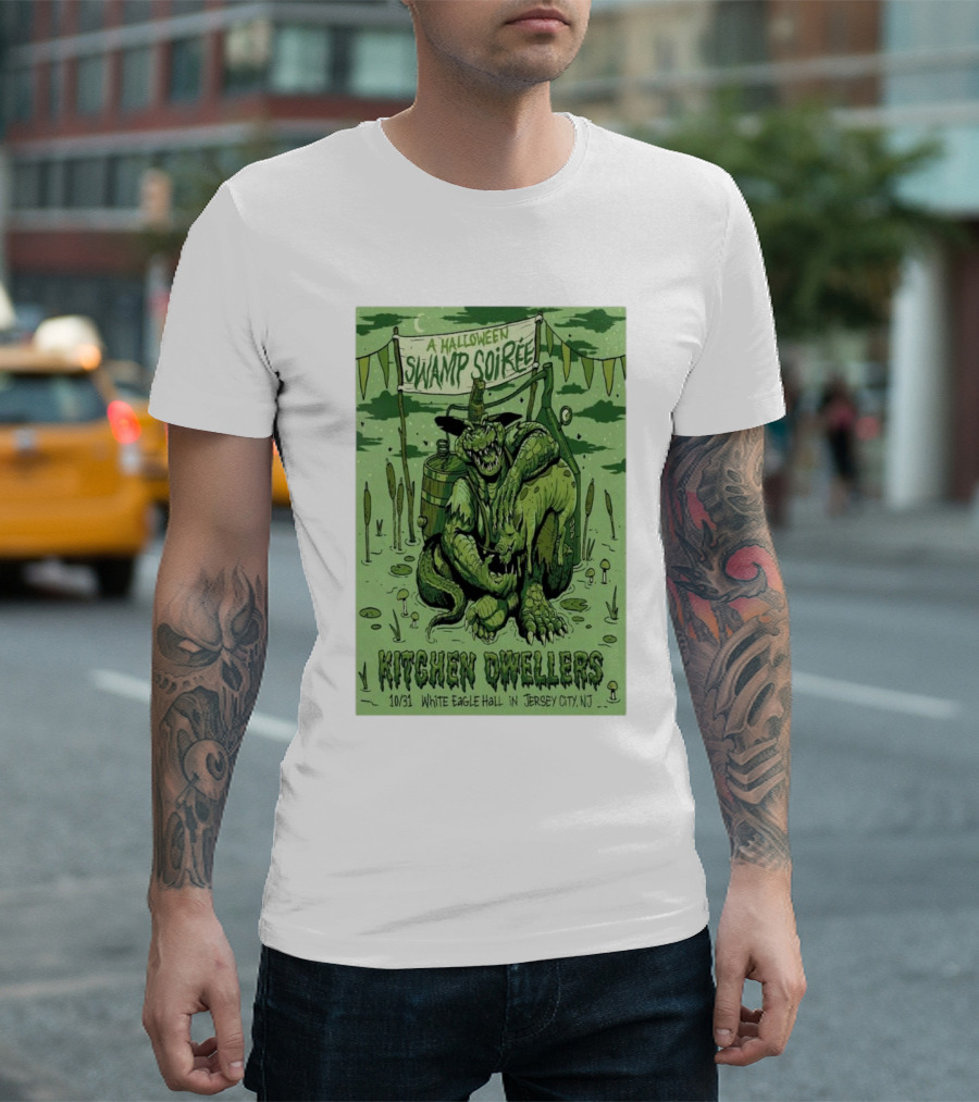 Kitchen Dwellers Halloween Swamp Soiree October 31 2024 White Eagle Hall Jersey City NJ T-Shirt