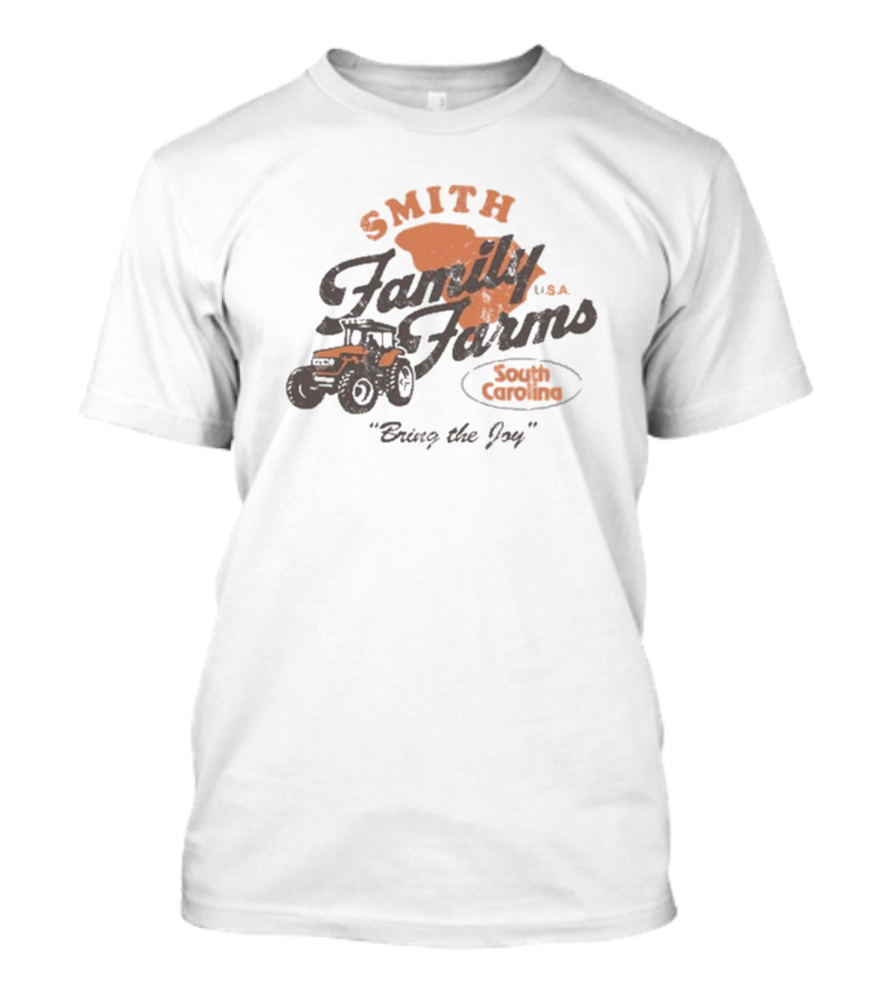 Smith Family Farms USA South Carolina Bring The Joy Retro Tractor T-Shirt