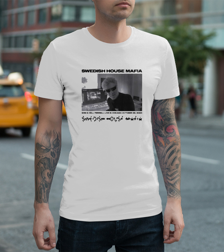 SWEDISH HOUSE MAFIA X WILL FERRELL Music Collaboration AI T-Shirt