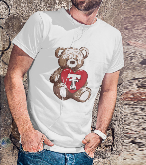 Texas Tech Red Raiders Teddy Bear Heart Hug T-Shirt