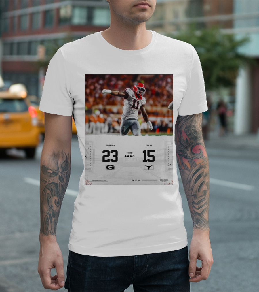 Georgia Bulldogs Vs Texas Longhorns 23-15 Third GoDawgs T-Shirt