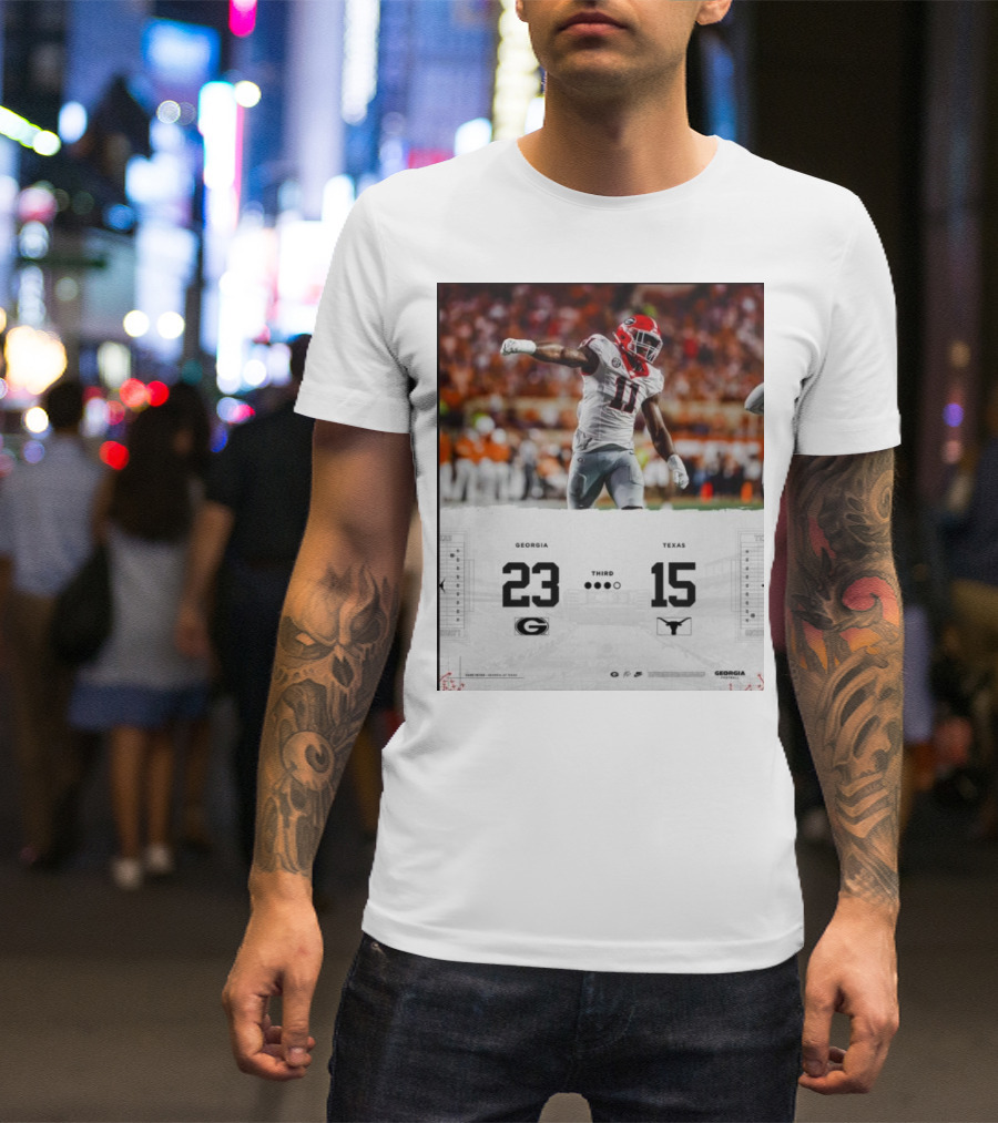 Georgia Bulldogs Vs Texas Longhorns 23-15 Third GoDawgs T-Shirt