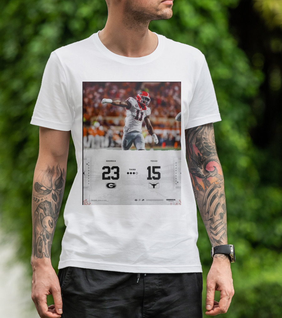 Georgia Bulldogs Vs Texas Longhorns 23-15 Third GoDawgs T-Shirt