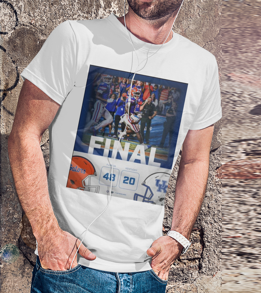 Final Florida Gators 48-20 Victory Over Kentucky Wildcats Football Match T-Shirt