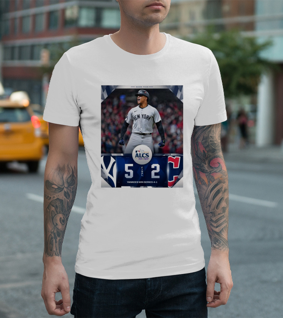New York Yankees 5-2 Cleveland Guardians Yankees Win Series 4-1 MLB 2024 ALCS Game Five T-Shirt