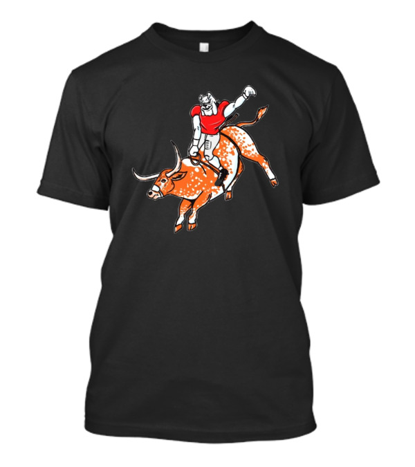 Georgia Bulldogs Riding Texas Longhorns Horns Down T-Shirt