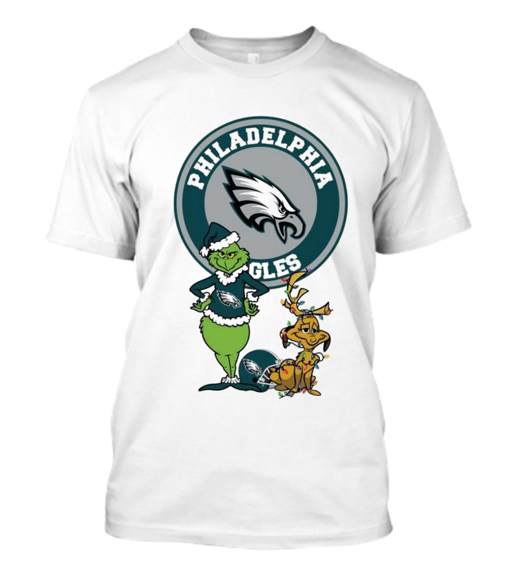 Grinch Max Philadelphia Eagles Merry Christmas T-Shirt