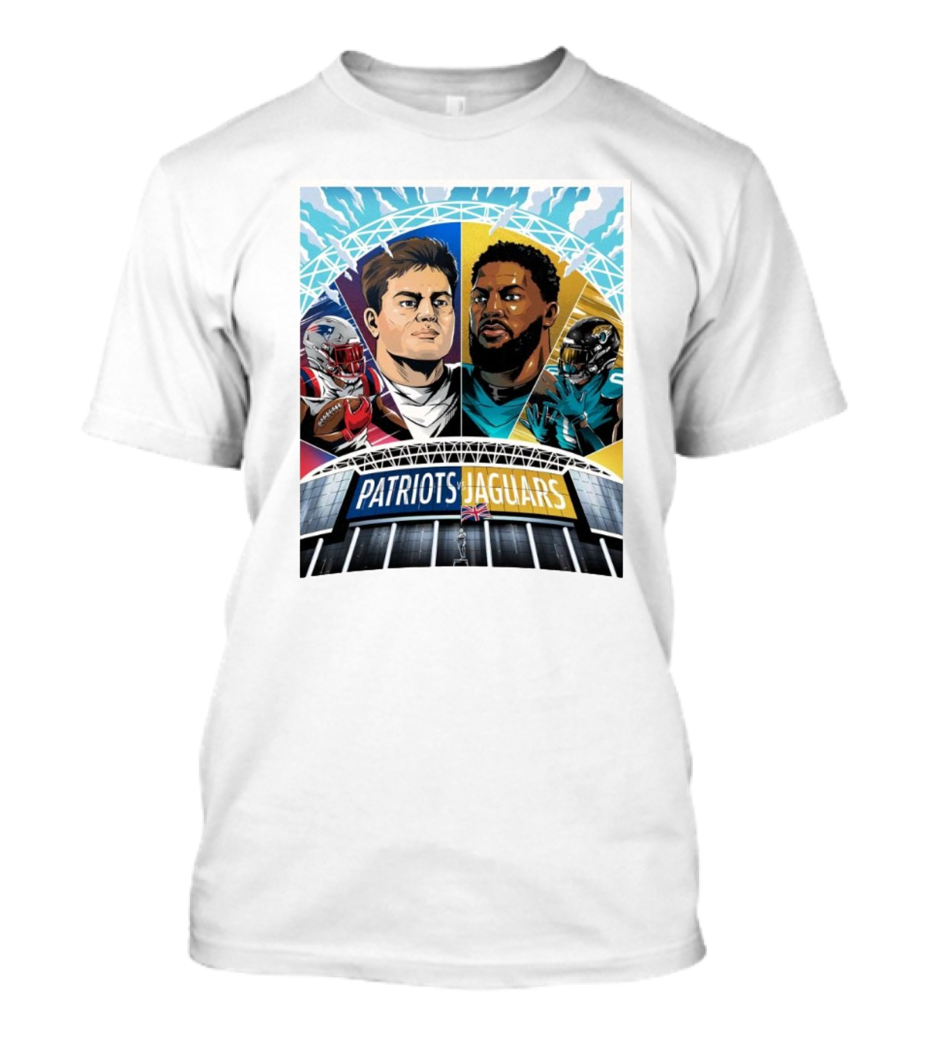 Patriots Jaguars Wembley Showdown 2024 NFL London Game T-Shirt