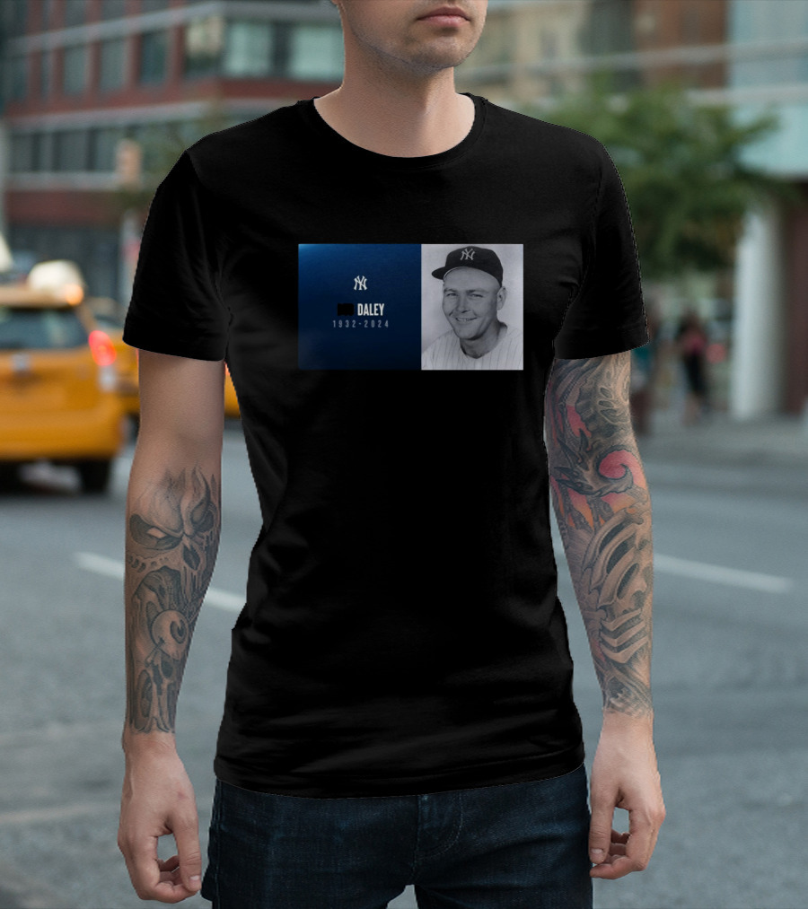 New York Yankees Bud Daley 1932-2024 Memorial T-Shirt