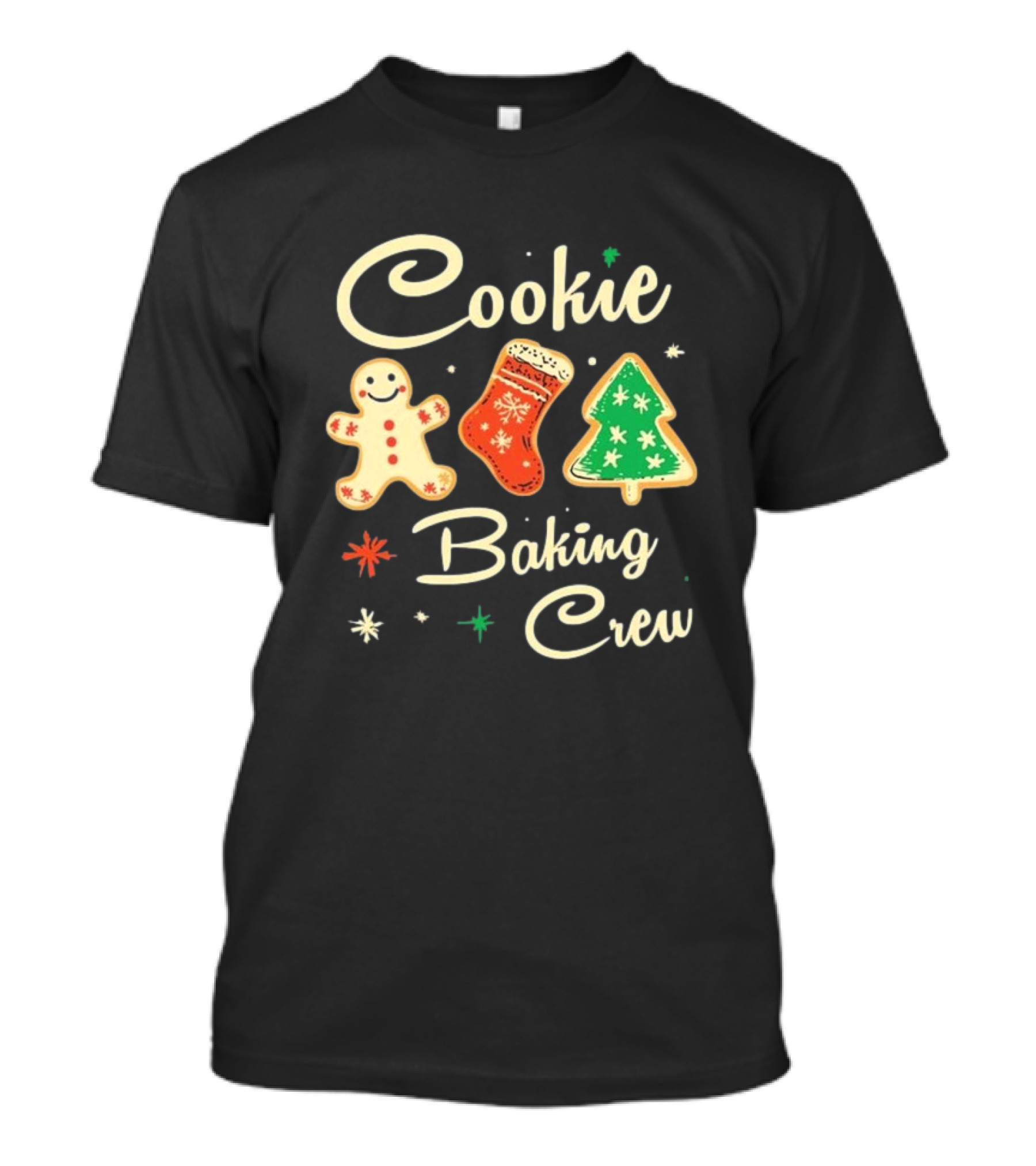 Cookie Baking Crew Gingerbread Stocking Tree T-Shirt