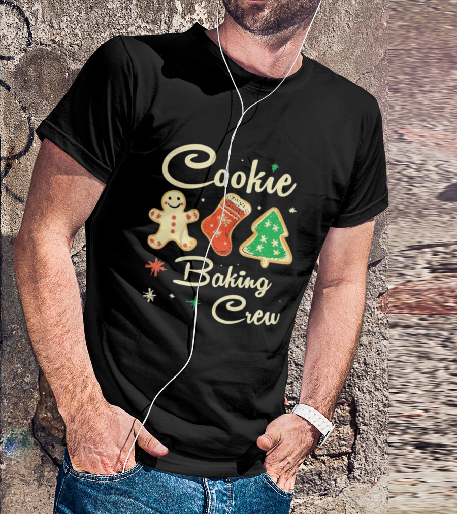 Cookie Baking Crew Gingerbread Stocking Tree T-Shirt