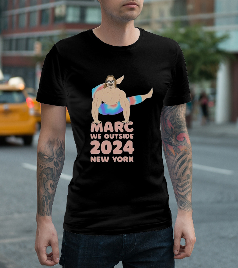 Marc We Outside 2024 New York Yoga Pose T-Shirt