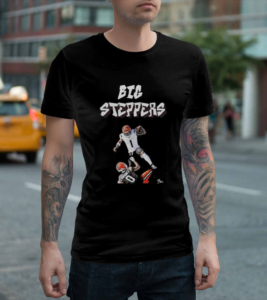 Big Steppers Ace Boogie Stripe City Football Action T-Shirt