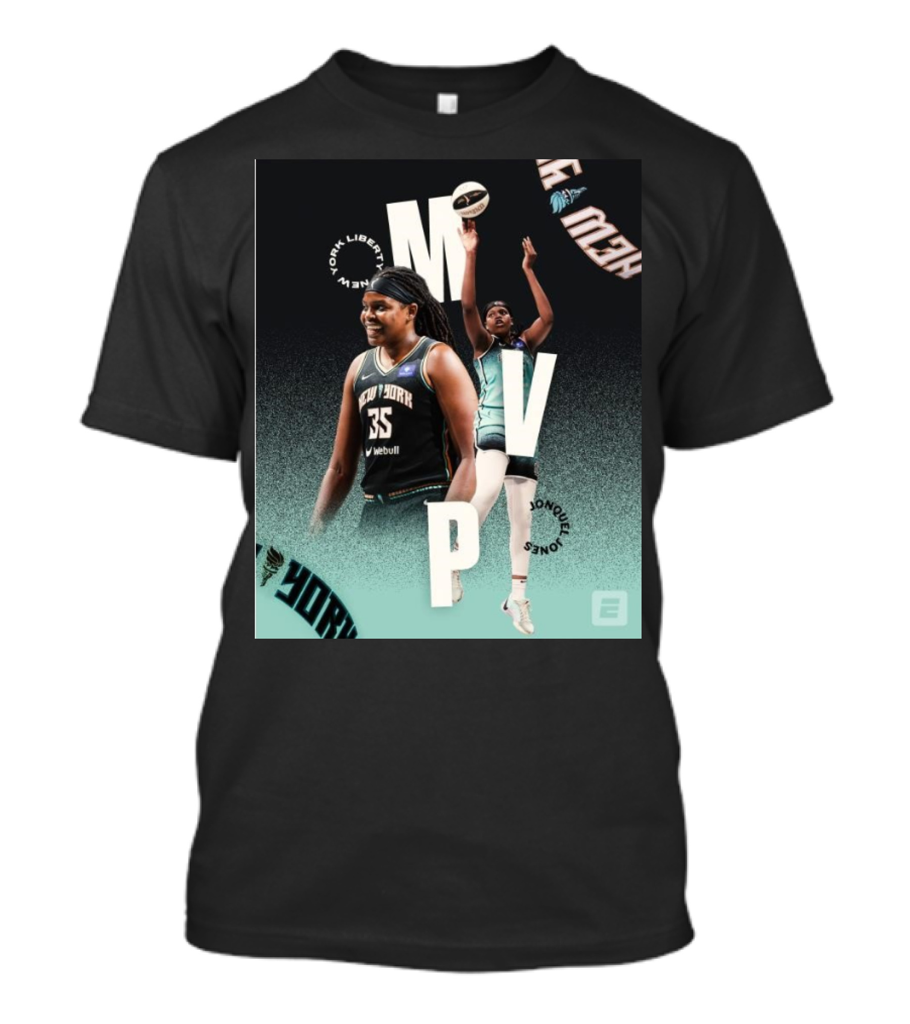 New York Liberty MVP Jonquel Jones 2024 WNBA Basketball Finals T-Shirt
