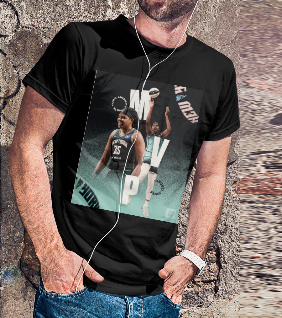 New York Liberty MVP Jonquel Jones 2024 WNBA Basketball Finals T-Shirt