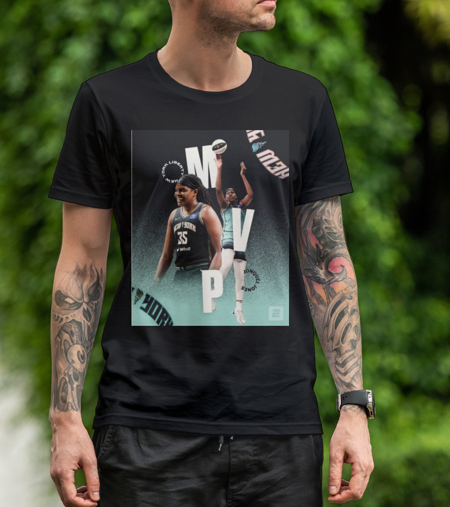 New York Liberty MVP Jonquel Jones 2024 WNBA Basketball Finals T-Shirt