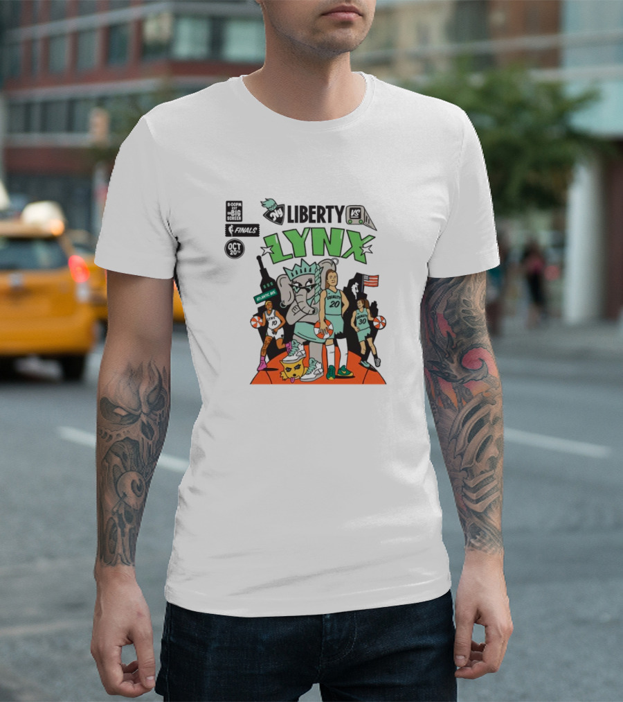 Gameday 2024 Finals New York Liberty vs Minnesota Lynx WNBA Basketball Champions Cartoon Oct 20th T-Shirt