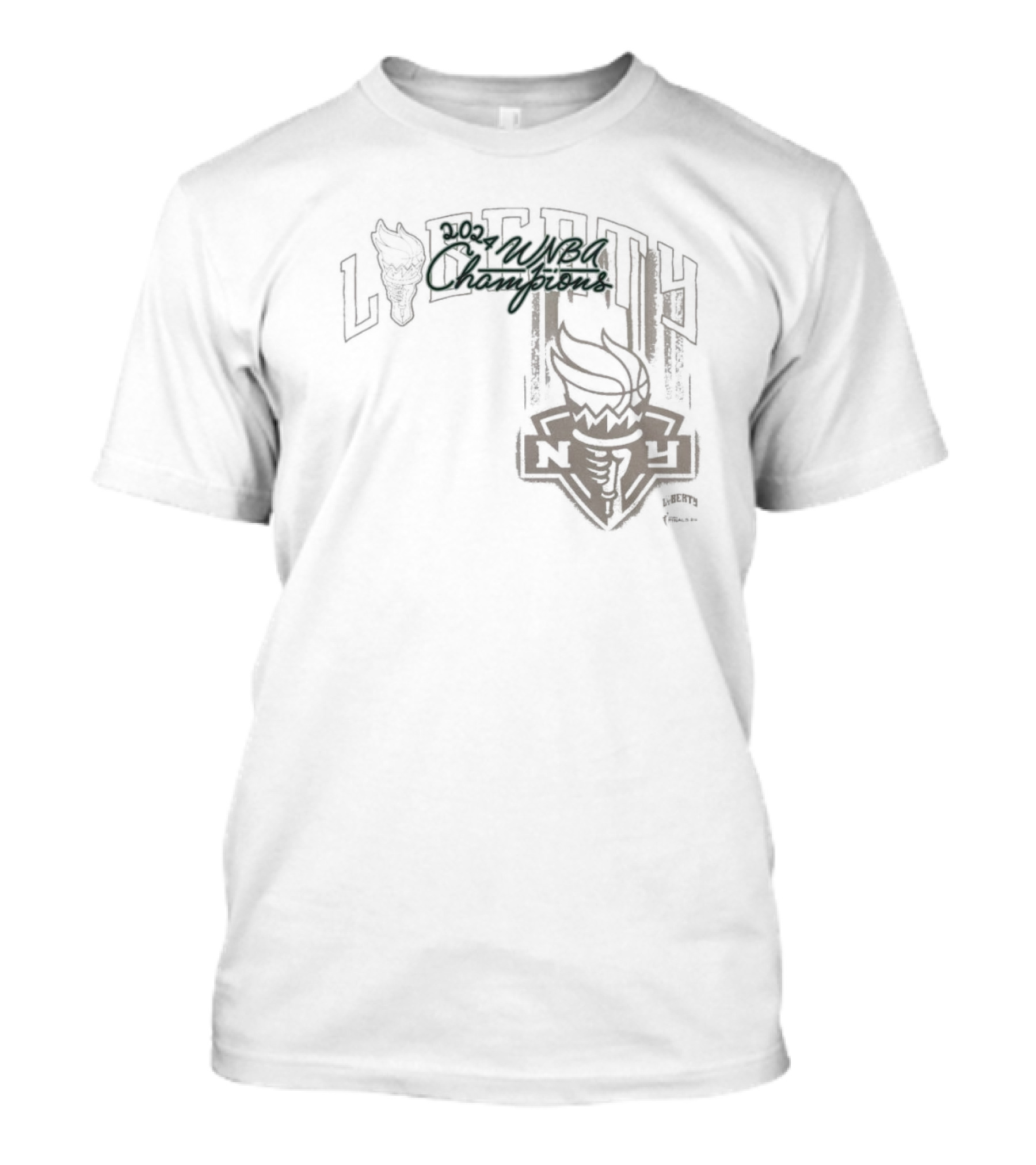 New York Liberty 2024 WNBA Champions Vintage Off The Backboard T-Shirt