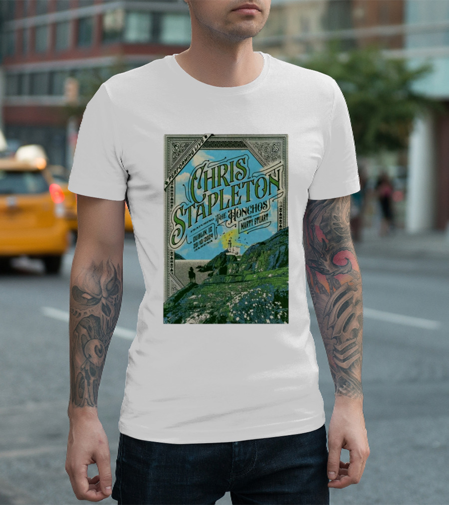 Chris Stapleton Featuring The Honchos with Marty Stuart Performing Live in Dublin IE 20/10/2024 T-Shirt