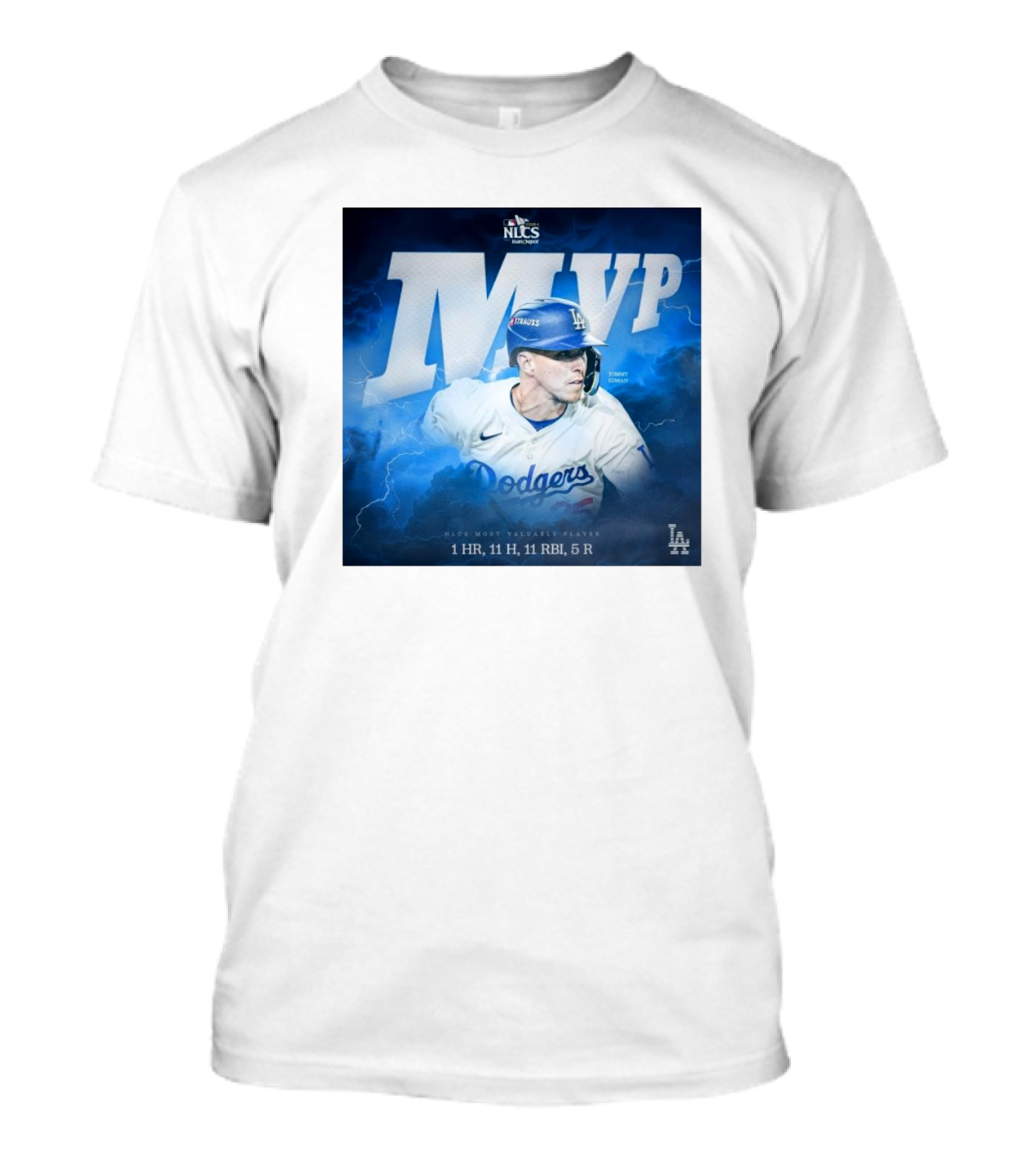 Tommy Edman Dodgers MVP 2024 NLCS 1 HR 11 H 11 RBI 5 R T-Shirt