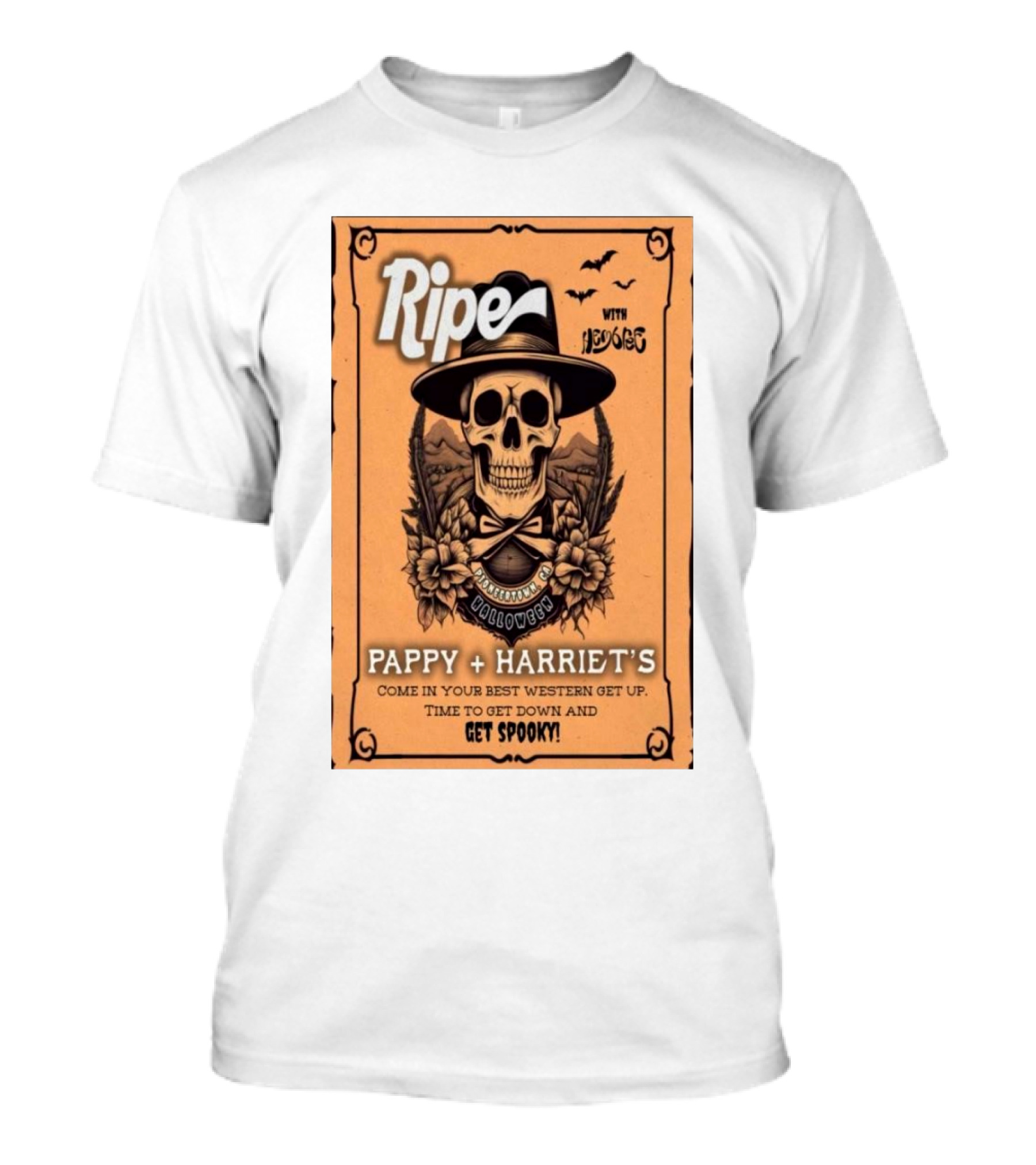Ripe With Dogs Pappy + Harriet's Halloween Get Spooky 2024 Pioneertown CA T-Shirt