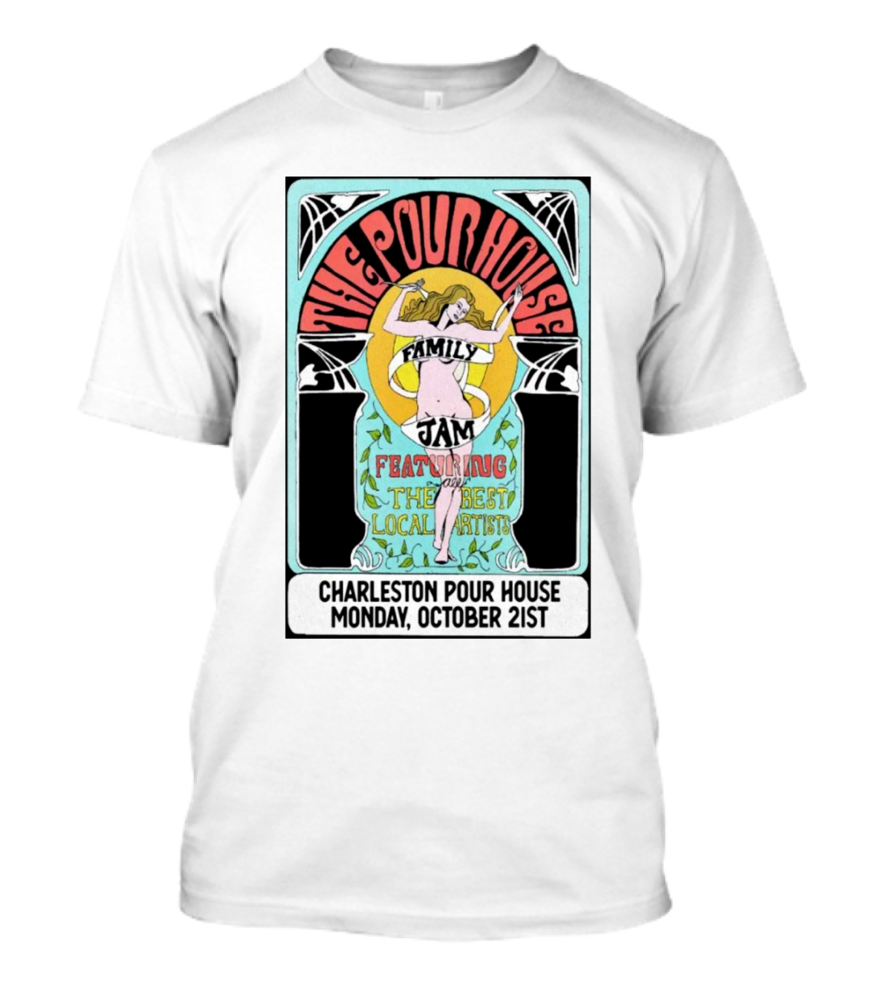 The PoHo Family Jam Featuring Local Artists At Charleston Pour House Monday October 21st T-Shirt