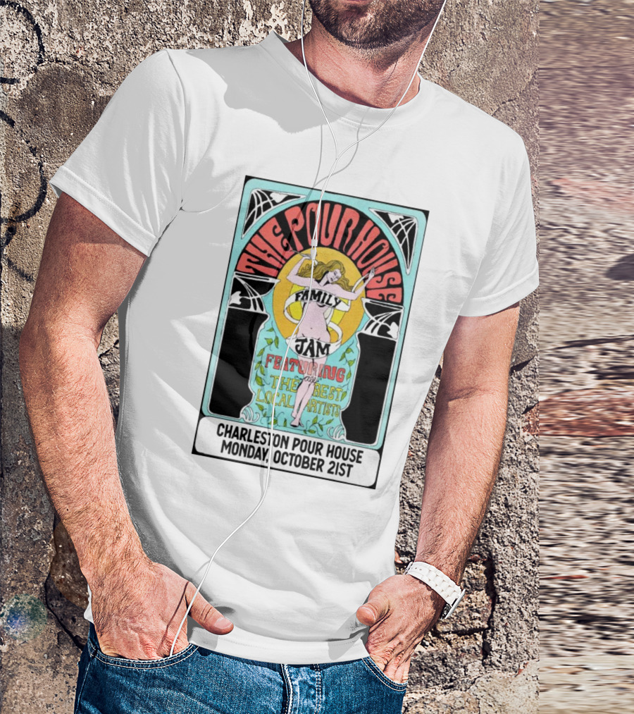 The PoHo Family Jam Featuring Local Artists At Charleston Pour House Monday October 21st T-Shirt