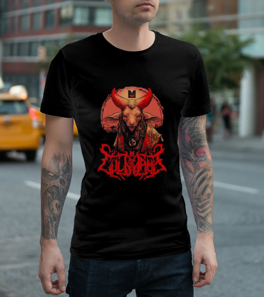 Cult Lamb Unholy Lamb Red Horned Figure T-Shirt