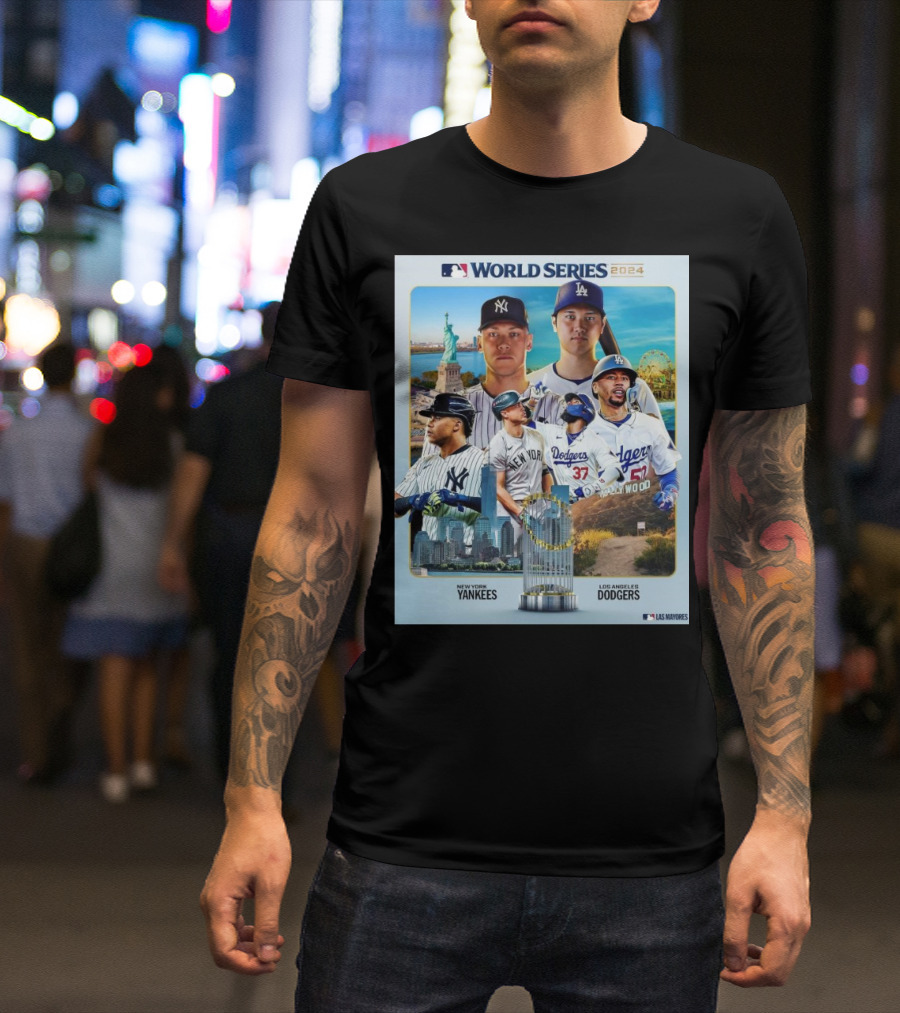 World Series 2024 New York Yankees Vs Los Angeles Dodgers Players MLB T-Shirt