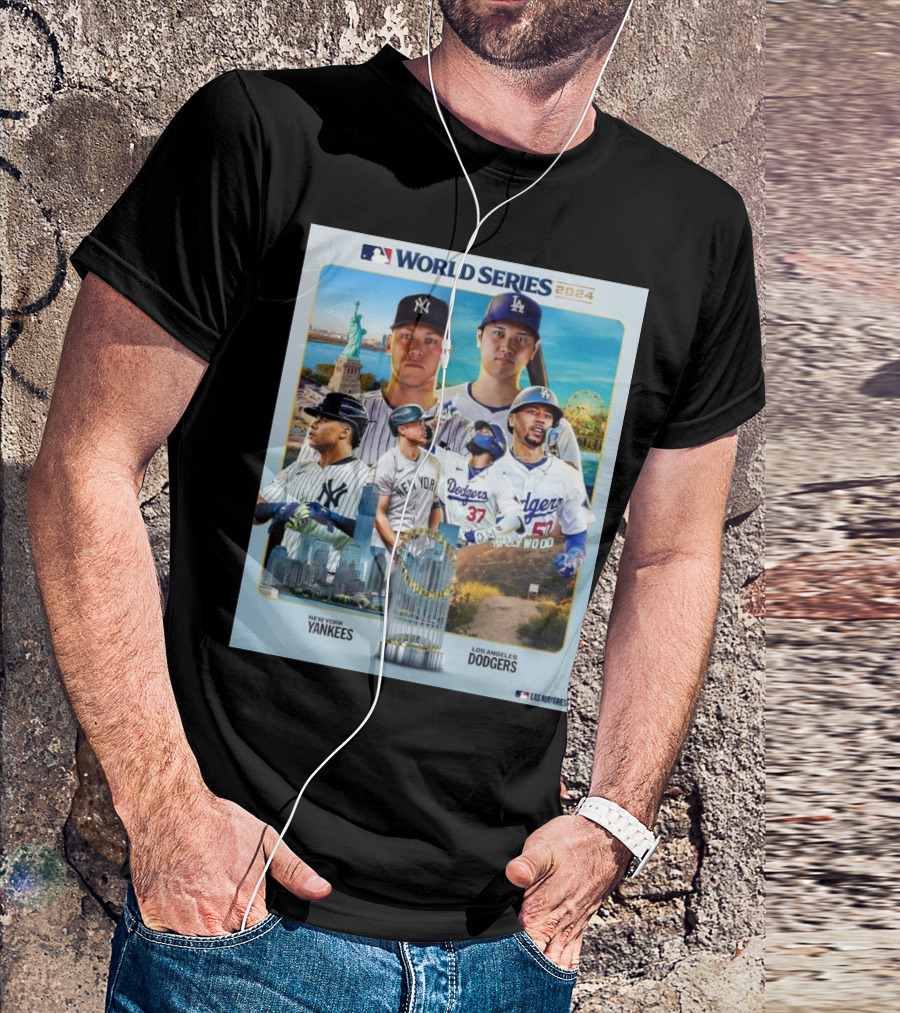 World Series 2024 New York Yankees Vs Los Angeles Dodgers Players MLB T-Shirt
