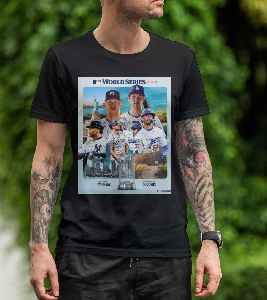 World Series 2024 New York Yankees Vs Los Angeles Dodgers Players MLB T-Shirt