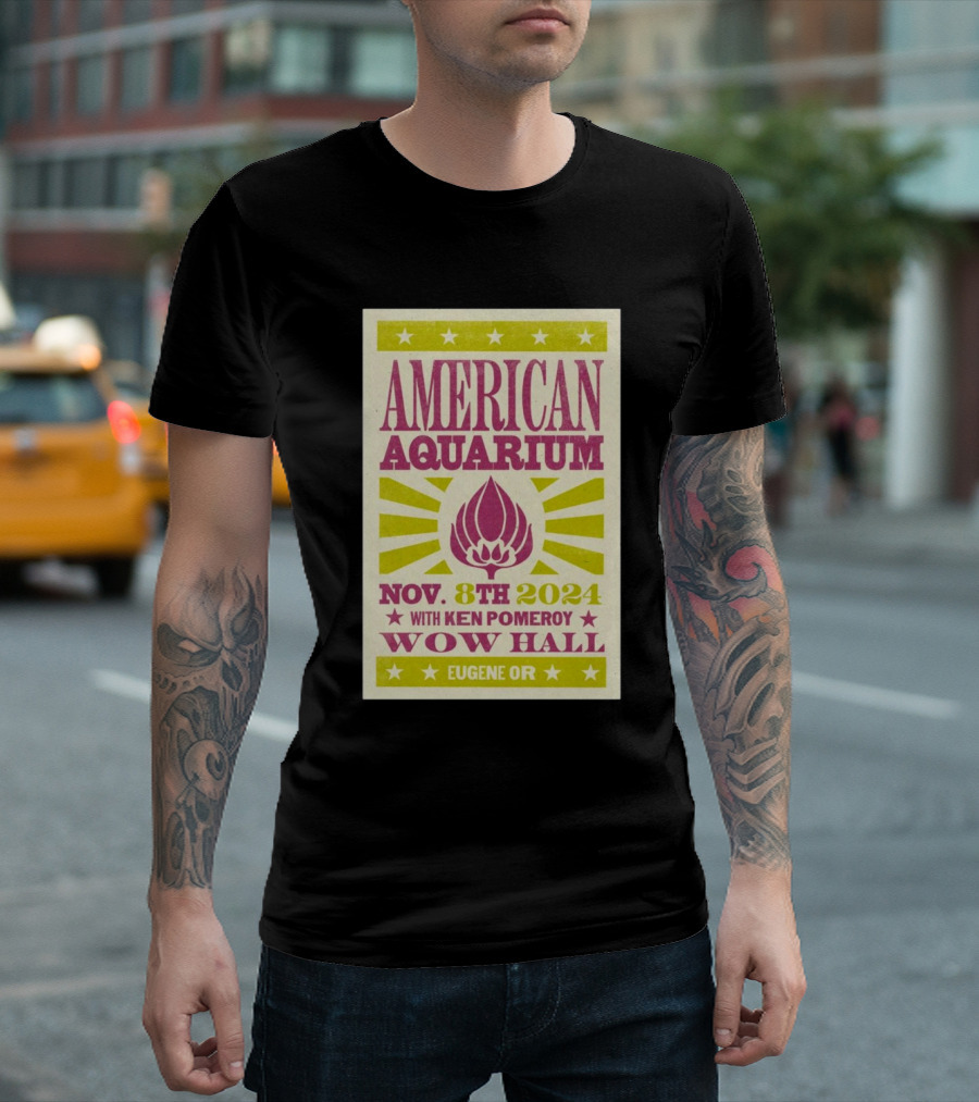 American Aquarium with Ken Pomeroy Nov 8 2024 Wow Hall Eugene OR T-Shirt