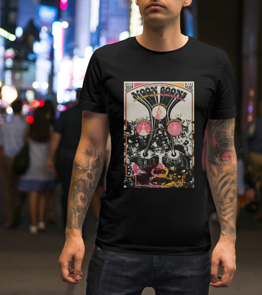 Back Alley Ballroom Presents Moon Goons At Healer With Random Gold And Celestial Tide On November 2 T-Shirt