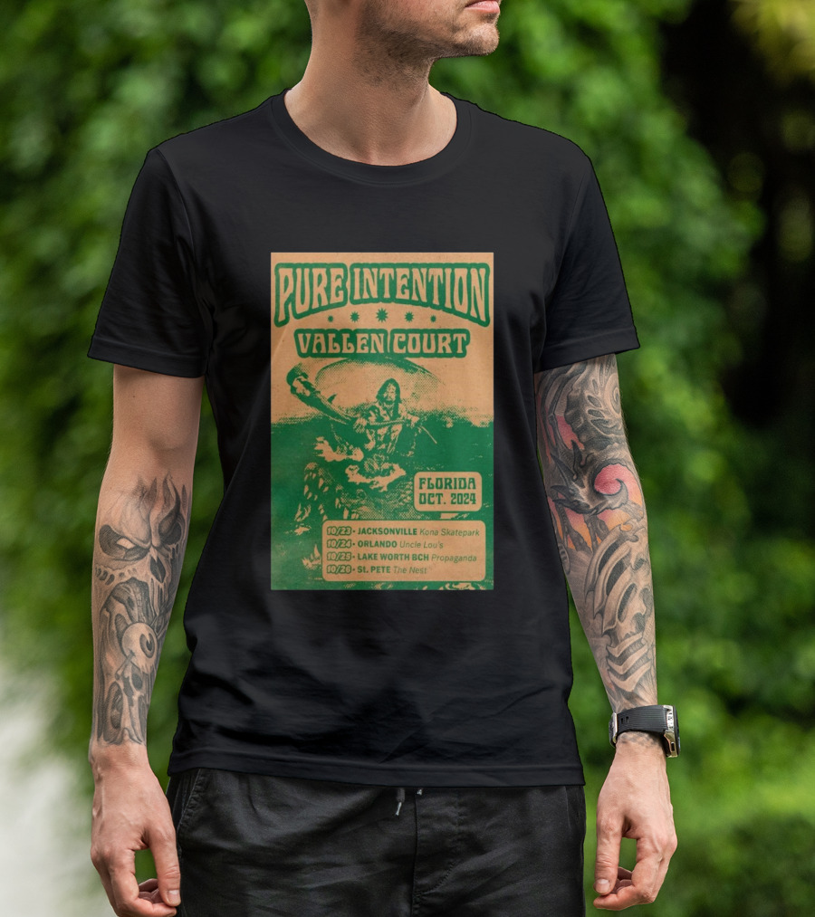 Pure Intention Vallen Court Tour Florida October 2024 Jacksonville Orlando Lake Worth St. Pete T-Shirt