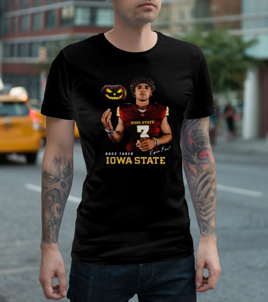 Iowa State Rocc Tober Rocco Becht Halloween Signature T-Shirt