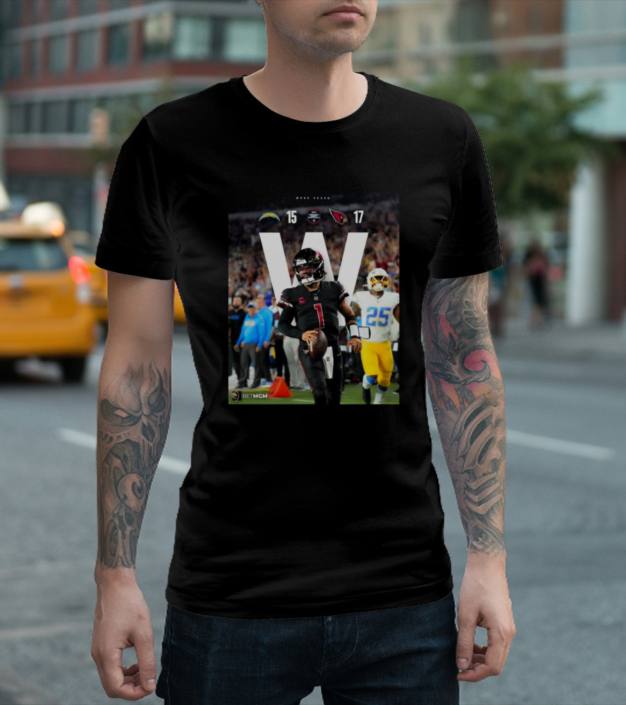Week Seven Los Angeles Chargers 15 – 17 Arizona Cardinals Monday Night Football 2024 BetMGM T-Shirt
