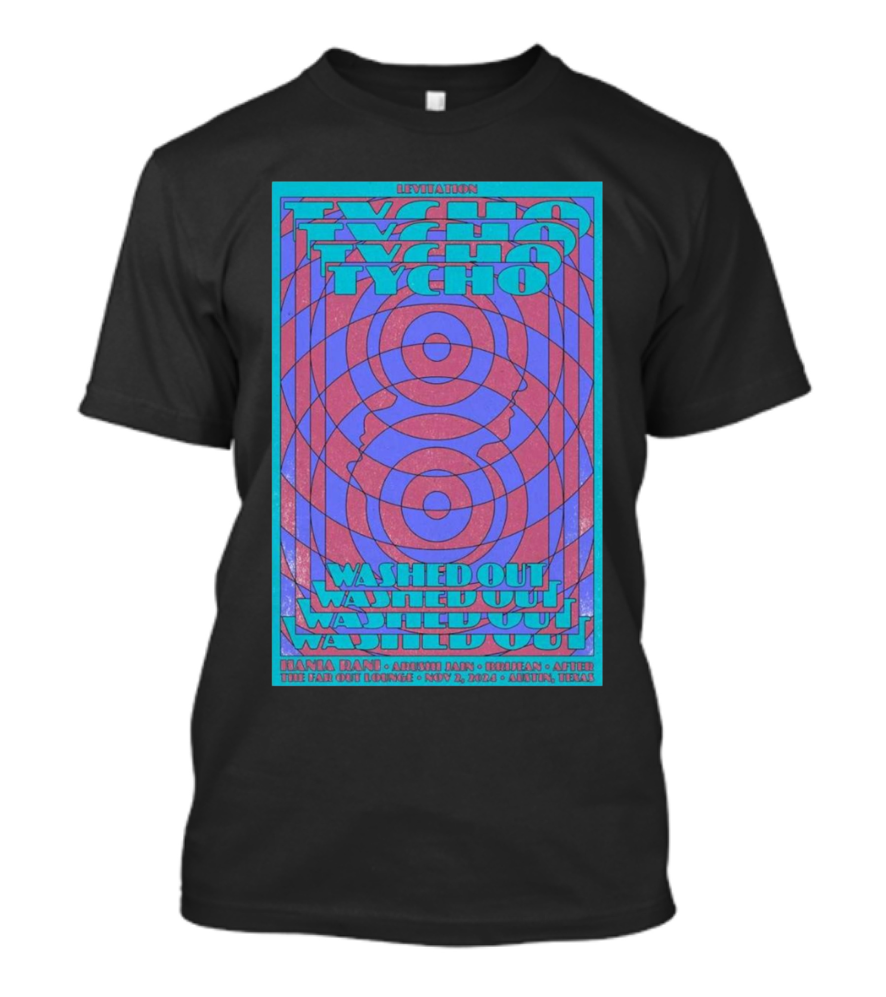 Tycho With Washed Out Levitation The Far Out Lounge Austin TX Nov 2 T-Shirt